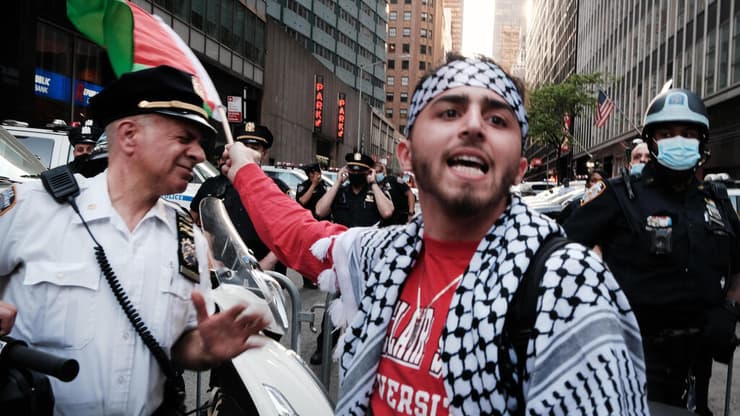   הפגנה פרו-פלסטינית בניו יורק