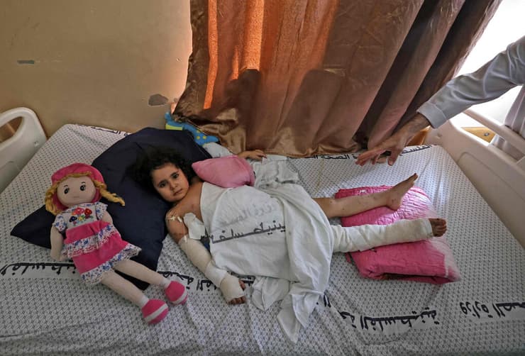ילדה פלסטינית שנפצעה בתקיפת צה"ל