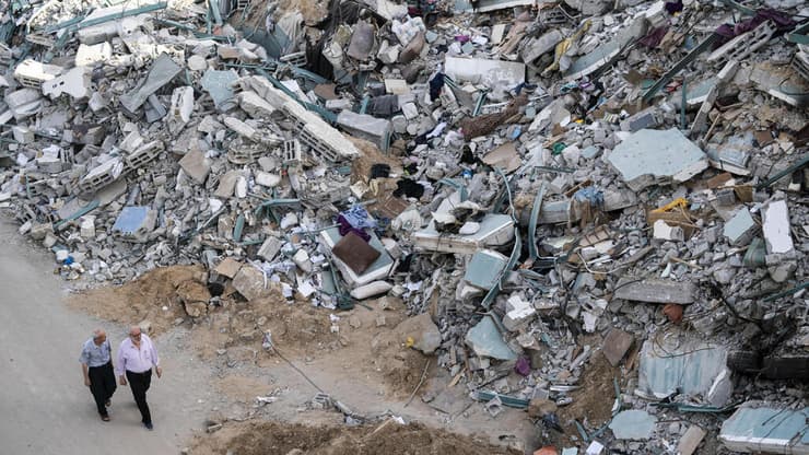 הרס ב עזה חמאס אחרי תקיפות תקיפה של צה"ל ב מבצע שומר החומות 