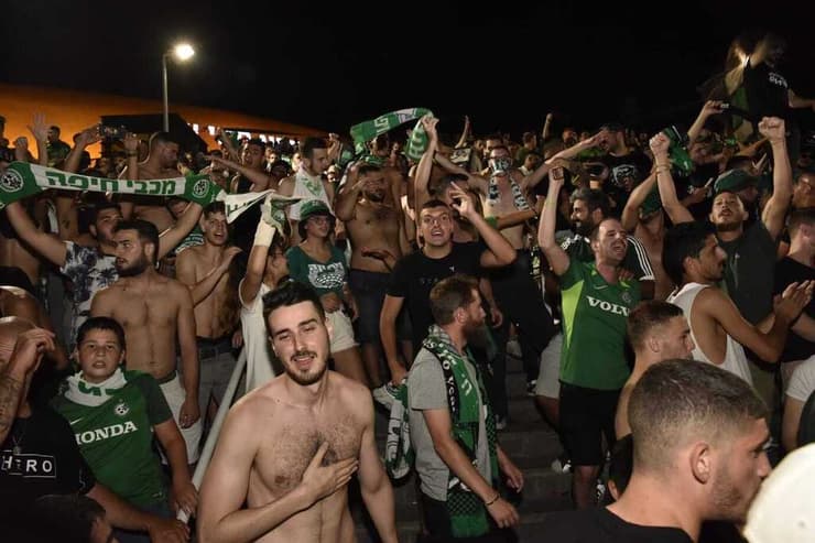חגיגות האליפות של מכבי חיפה ליד סמי עופר