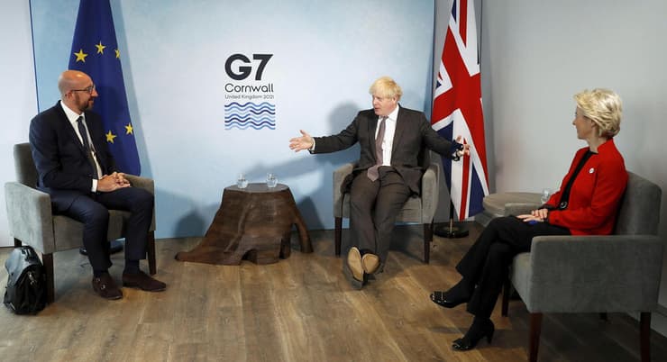 ועידה G7 ראש ממשלת בריטניה בוריס ג'ונסון נשיאת הנציבות האירופית אורסולה פון דר ליין נשיא מועצת אירופה שארל מישל
