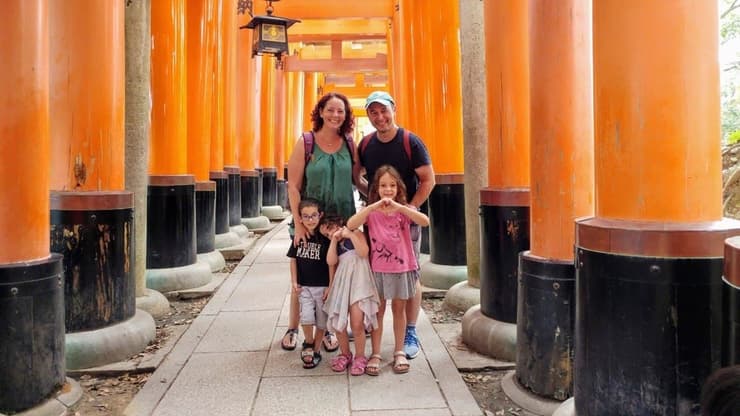 טליה קליין פרז ומשפחתה בטיולם האחרון ביפן רגע לפני פרוץ הקורונה