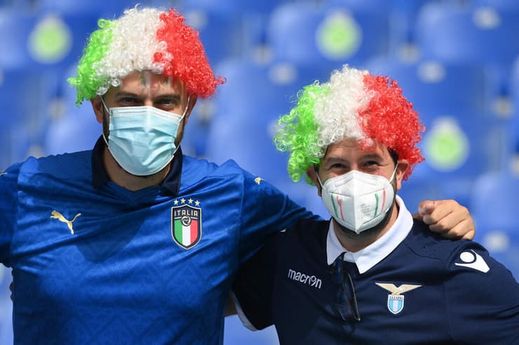 קורונה איטליה מסכות משחק יורו 2020 רומא