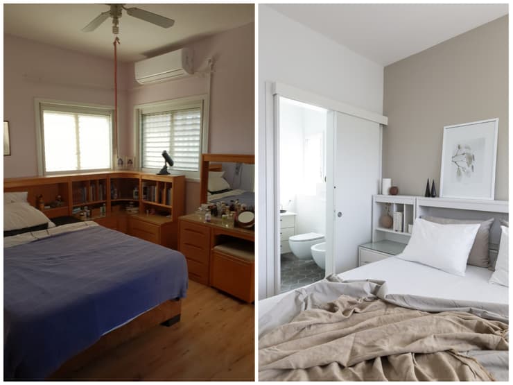 לפני ואחרי: חדר השינה של בני הזוג