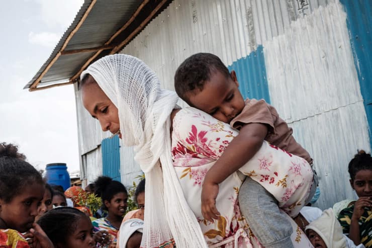 פליטים ב מקלה בירת מחוז תיגראי ב אתיופיה