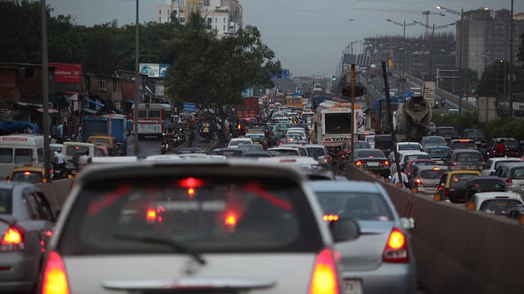 מומבאי הודו פקק פקקים תנועה עומס