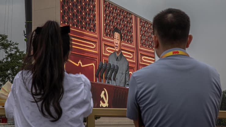  נשיא סין, שי ג'ינפינג, בחגיגות 100 שנה למפלגה הקומוניסטית במדינה