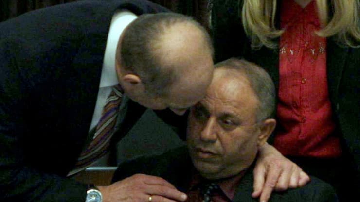 ראלב מג'אדלה ואהוד אולמרט במליאת הכנסת ב-2007