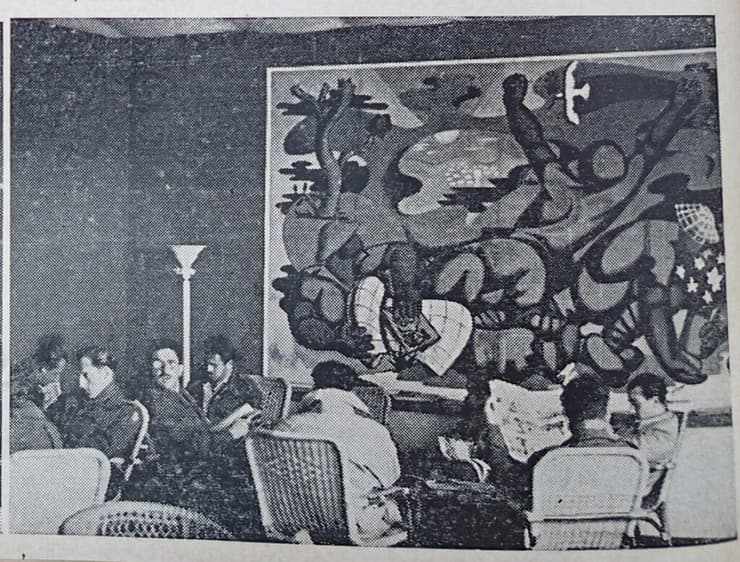 הציור "סוף המלחמה" בבית החייל משנות ה-50