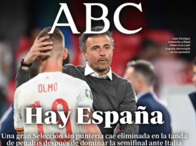 "יש לספרד נבחרת". שער העיתון ABC