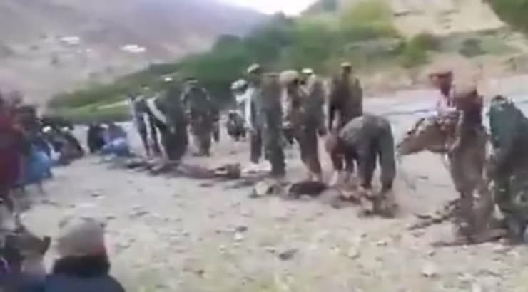 אפגניסטן חיילים אפגנים נכנעים ומוסרים לכאורה נשק ל טליבאן בצל נסיגת ארה"ב