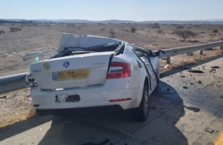 זירת תאונת הדרכים סמוך לצומת עידן