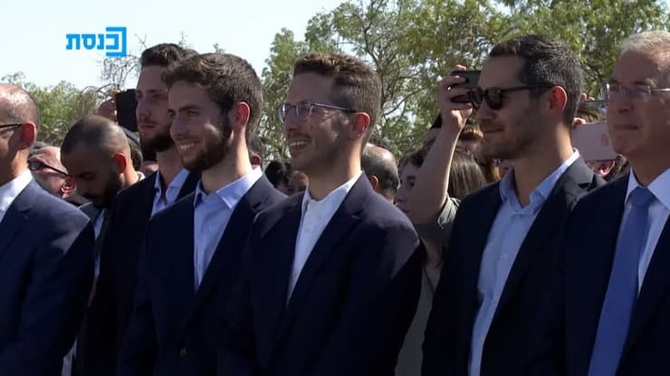 הבנים של יצחק הרצוג בטקס ההשבעה של אביהם לנשיאות המדינה
