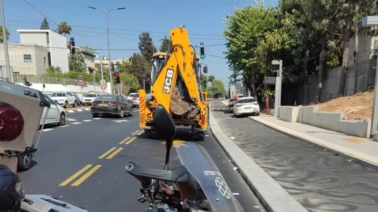 זירת תאונת הדרכים ברחוב קק"ל בתל אביב