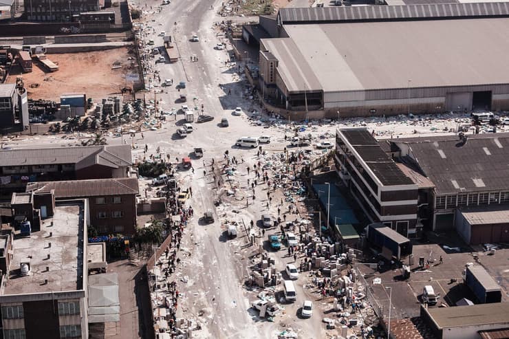 דרום אפריקה דרבן ב אזור ש נבזז ב מהומות