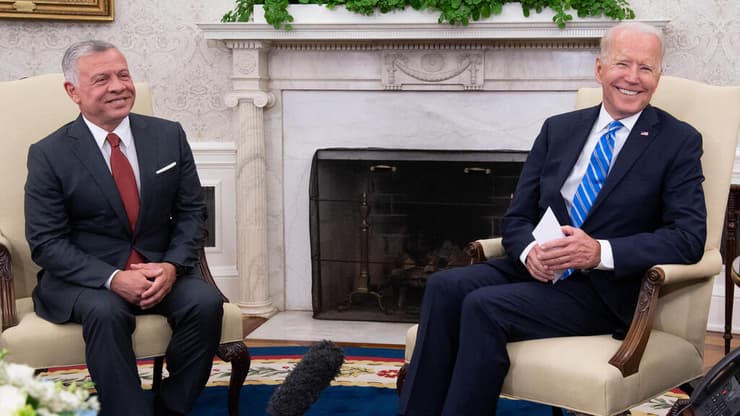 מלך ירדן עבדאללה נפגש עם נשיא ארה"ב ג'ו ביידן