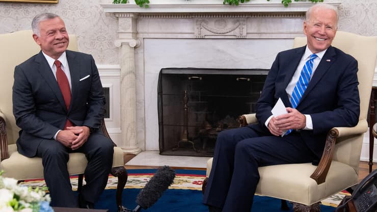 מלך ירדן עבדאללה נפגש עם נשיא ארה"ב ג'ו ביידן