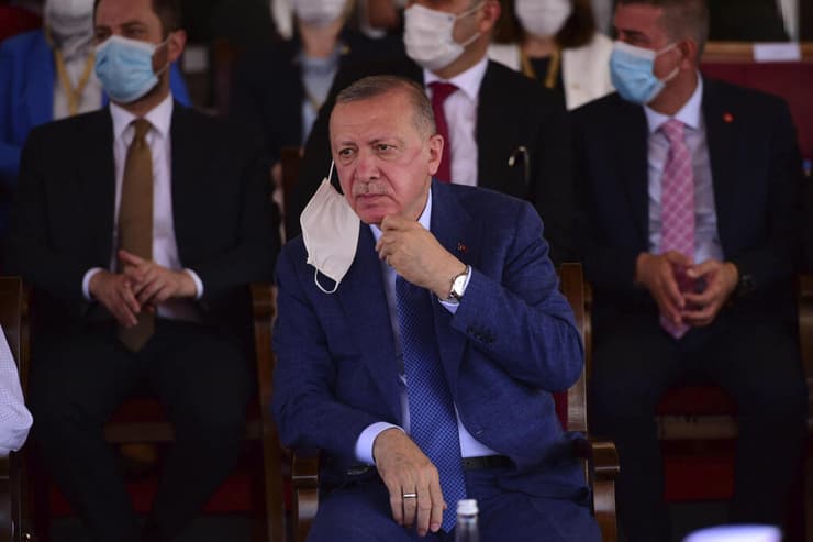 נשיא טורקיה ארדואן ביקור ב ניקוסיה קפריסין