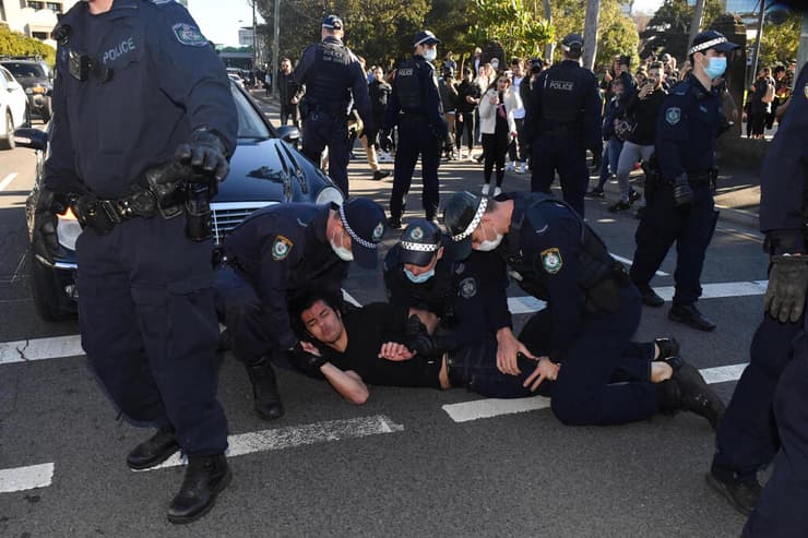 סגר אוסטרליה הפגנות עימותים ב סידני 
