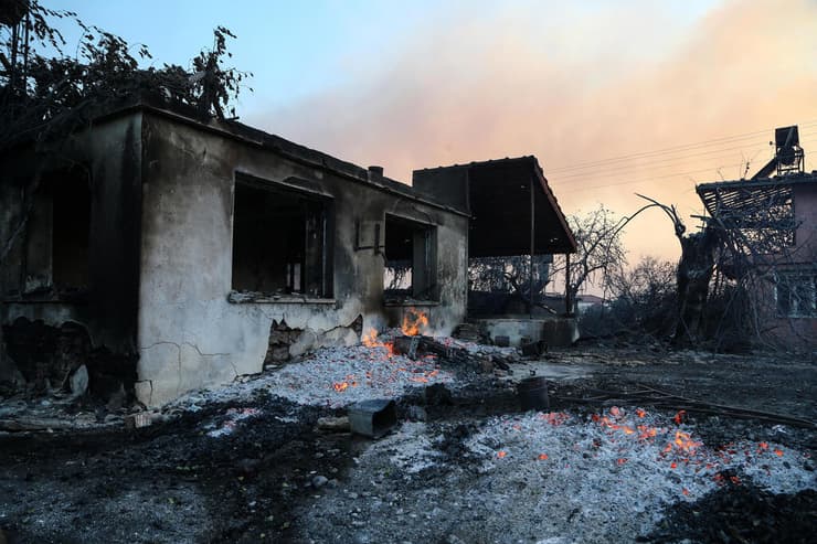 שריפה שריפות יער ב דרום טורקיה