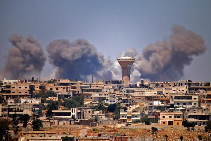  סוריה תמונת ארכיון של לחימה ב דרעא