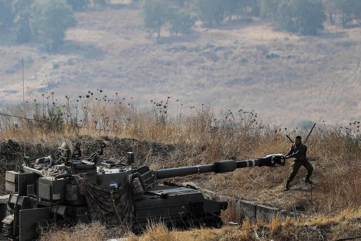 כוחות צה"ל ב גבול לבנון אחרי שיגור רקטות של חיזבאללה