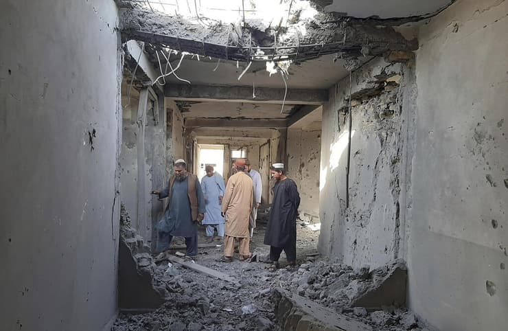 הרס בעיר לשקאר גאה קרבות בין ה טליבאן לצבא ב אפגניסטן