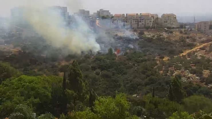 שריפת קוצים סמוך ליישוב אלפי מנשה