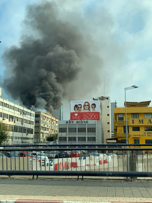 שריפה באזור רחוב המסגר בתל אביב