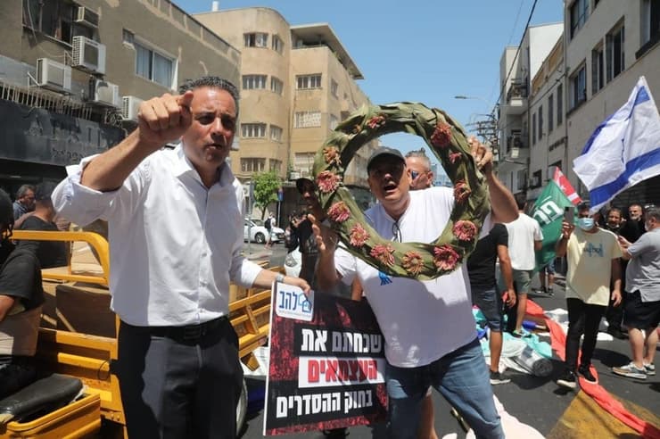 מחאת סוחרים בדרך יפו בתל אביב