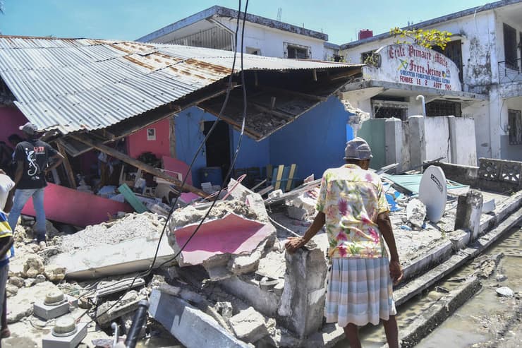 האיטי הרס הריסות אחרי רעש רעידת אדמה דרום מערב המדינה
