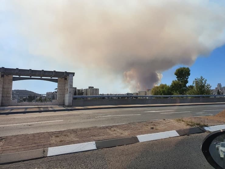 שריפה שנראית מדרום ירושלים