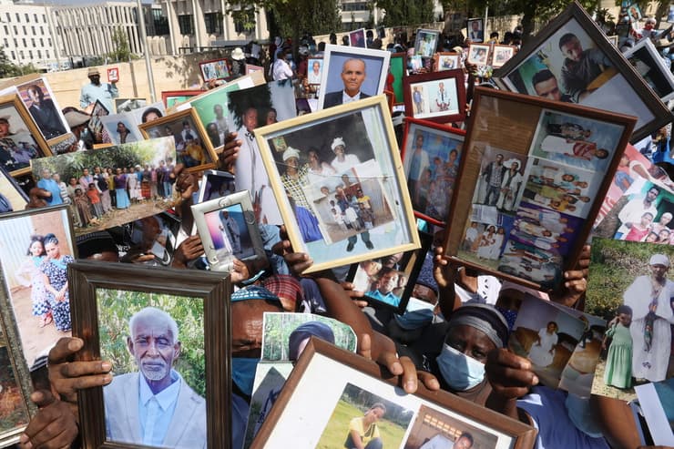 מפגינים למען העלאת יהודי אתיופיה