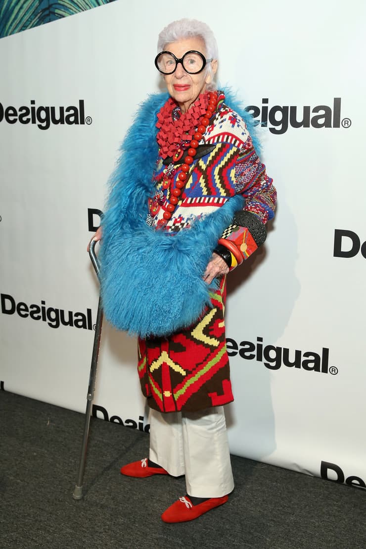 איריס אפפל בשבוע האופנה בניו יורק, 2015