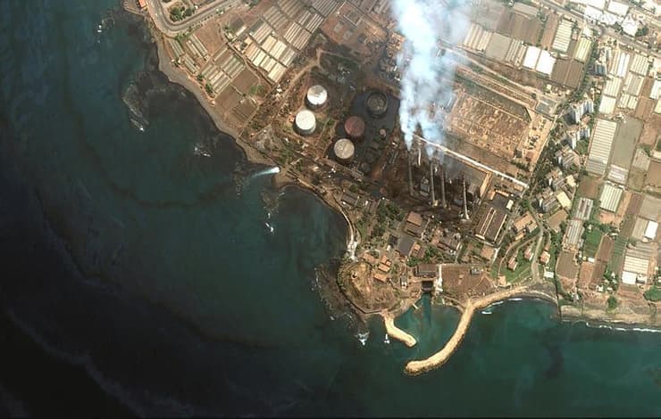 צילום לוויין של מקור הדליפה