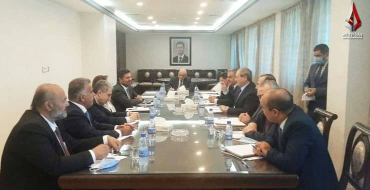 המשלחת מלבנון בפגישות בדמשק