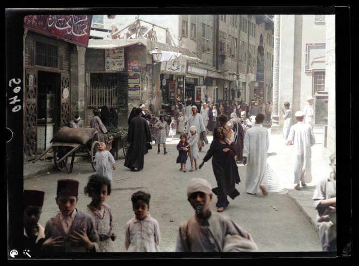 חנויות ברחוב בקהיר, מצרים 1934