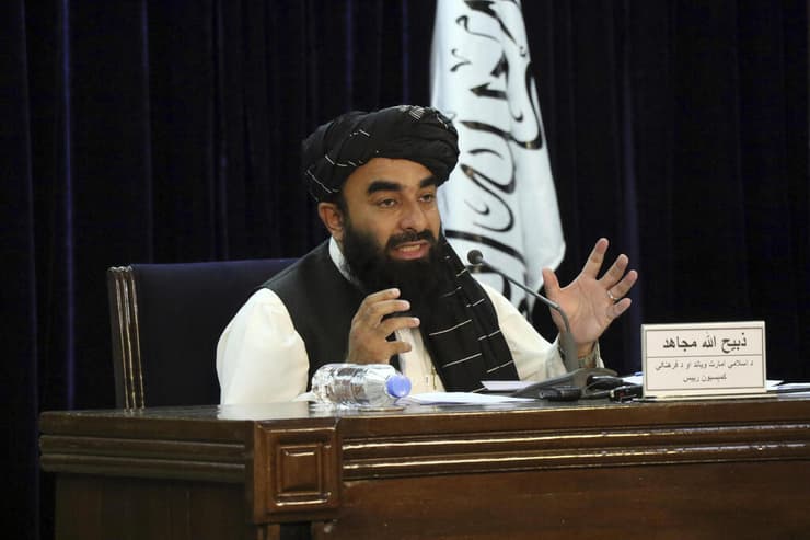 זביהוללה מוג'היד דובר טליבאן הטליבאן מכריז על ממשלה חדשה ב אפגניסטן