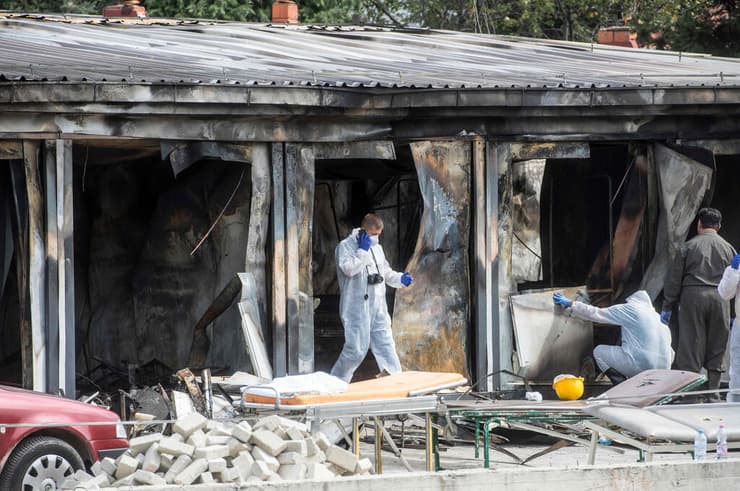 צפון מקדוניה שריפה בית חולים ל חולי קורונה 14 הרוגים