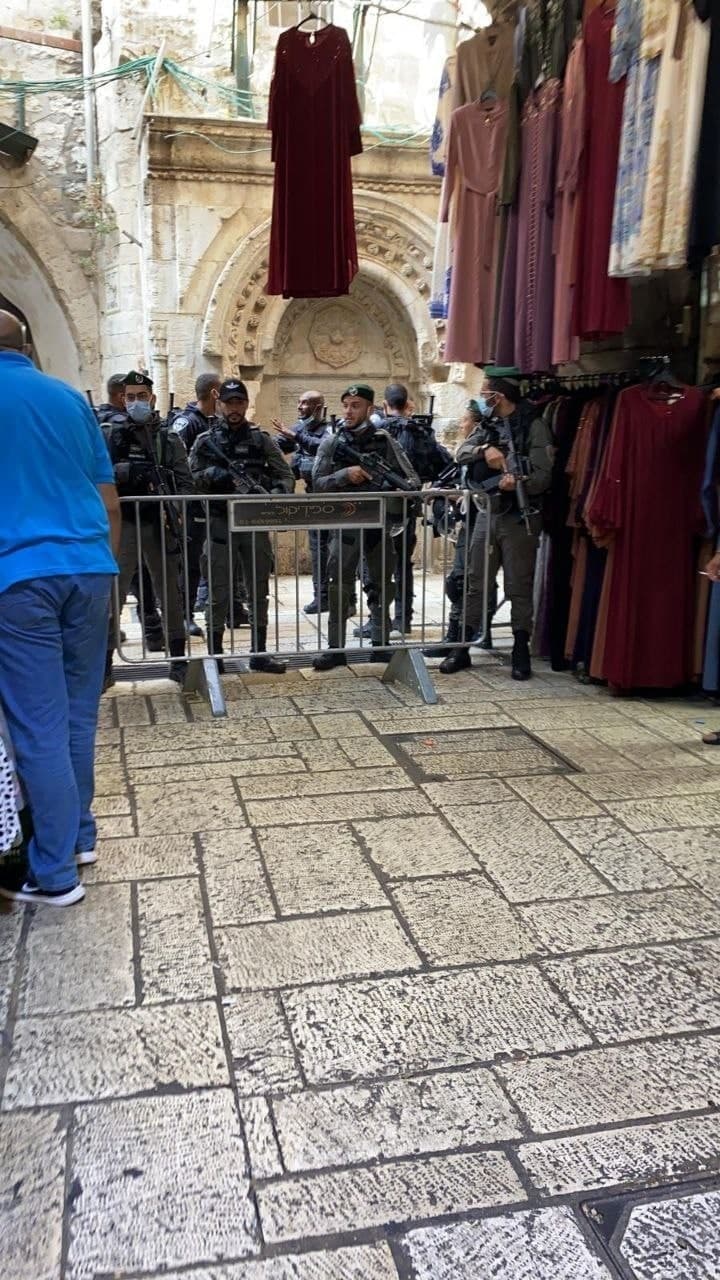 זירת ניסיון פיגוע הדקירה בשער האריות ירושלים
