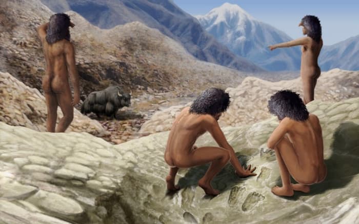 הדמיה של ילדים לפני 200 אלף שנה בטיבט