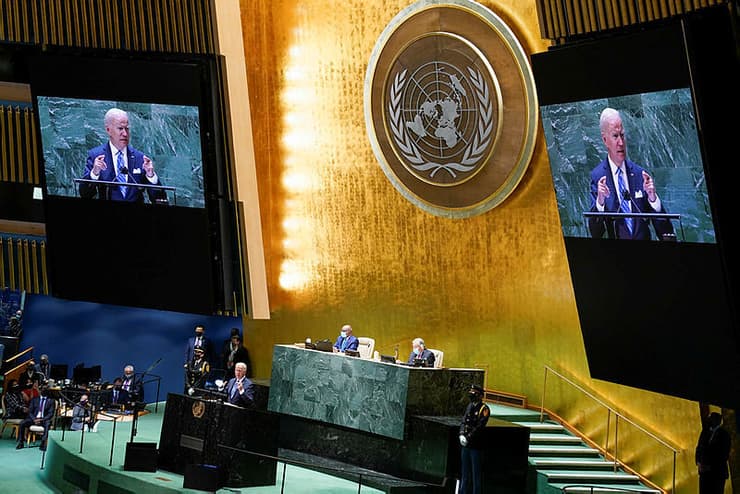 נשיא ארה"ב ג'ו ביידן עצרת או"ם העצרת הכללית של האו"ם