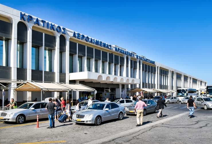 נמל תעופה התעופה הרקליון ב כרתים יוןן ארכיון 2016