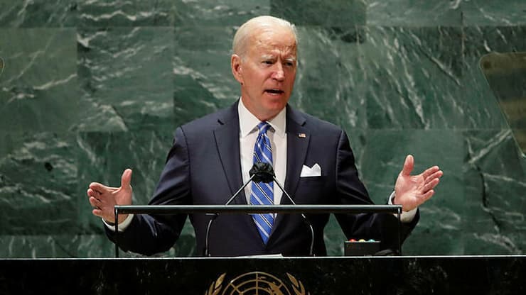 נשיא ארה"ב ג'ו ביידן עצרת או"ם העצרת הכללית של האו"ם