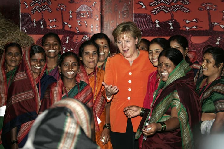 קנצלרית גרמניה אנגלה מרקל ביקור ב הודו 2007