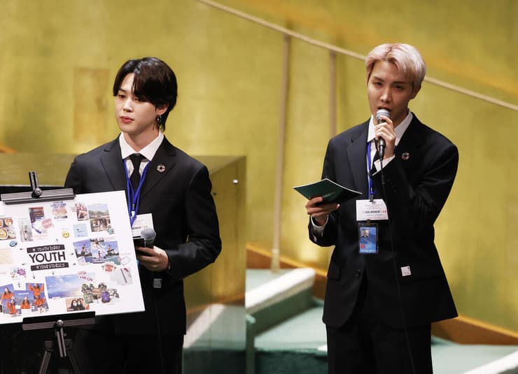 עצרת או"ם העצרת הכללית של האו"ם להקת BTS מ דרום קוריאה