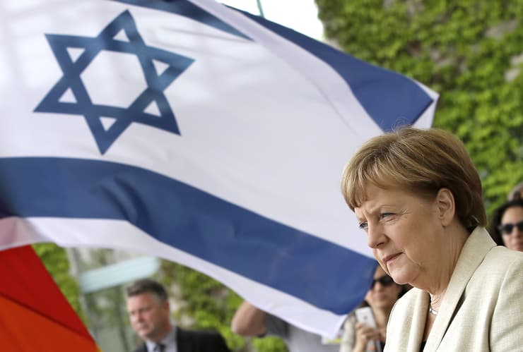 קנצלרית גרמניה אנגלה מרקל דגל ישראל ברלין