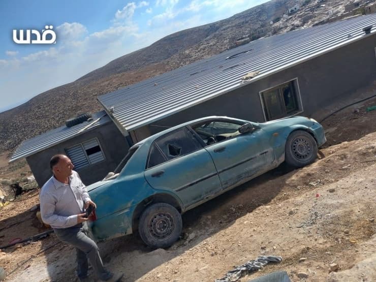 כלי רכב פלסטינים הושחתו במהלך עימותים בין פלסטינים למתנחלים בדרום הר חברון