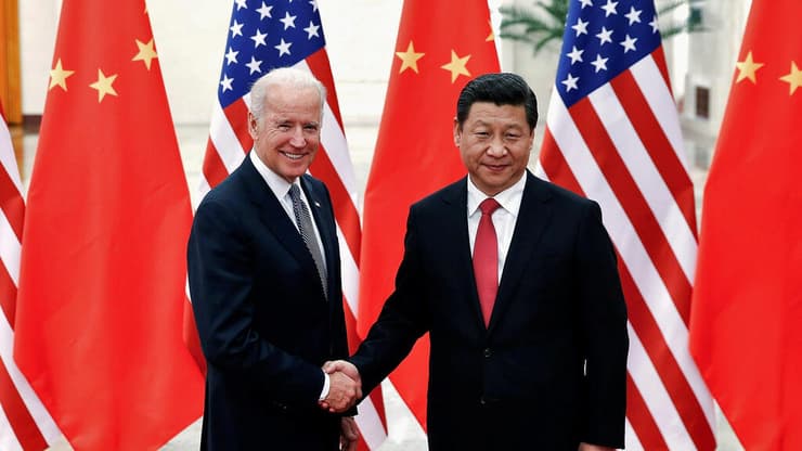 נשיא סין שי ג'ינפינג ונשיא ארה"ב ג'ו ביידן ב-2013