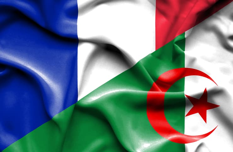 דגל צרפת ו אלג'יריה אילוסטרציה